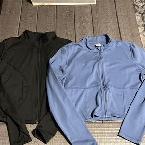 2 Lightweight Jackets - VS PINK & Black No Tag